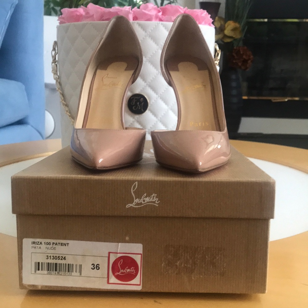 Christian Louboutin nude pumps